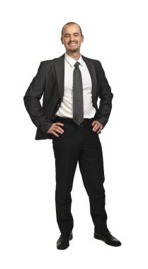 Confident businessman clipart