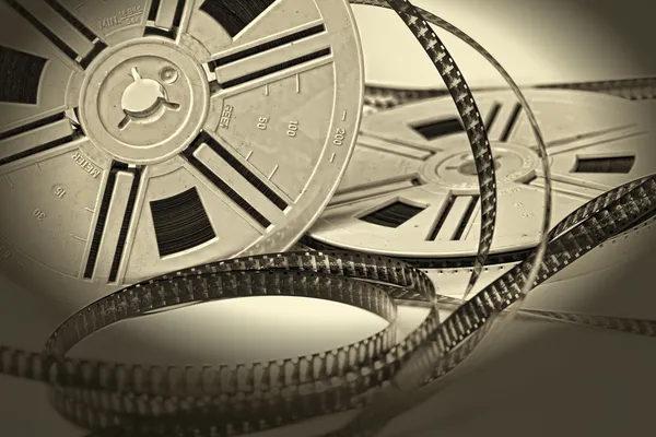 Aged vintage 8mm film movie — Stock Photo, Image