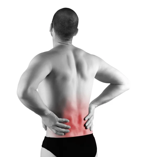 Біль у спині — стокове фото