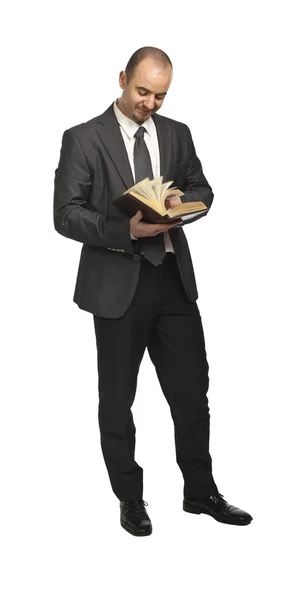 Businessman with book — Stock Photo, Image