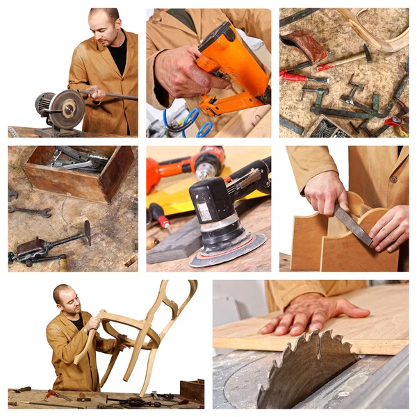 Carpinteiro em detalhes de trabalho — Fotografia de Stock