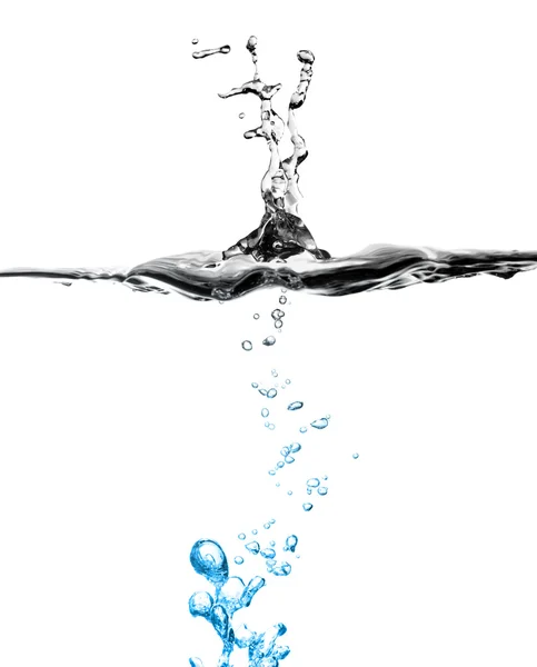 Bublinkové vody a splash — Stock fotografie
