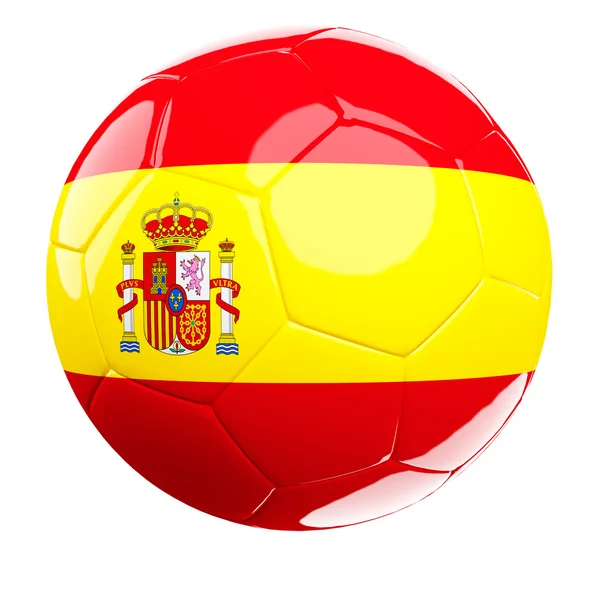 Spagna pallone da calcio su bianco — Foto Stock