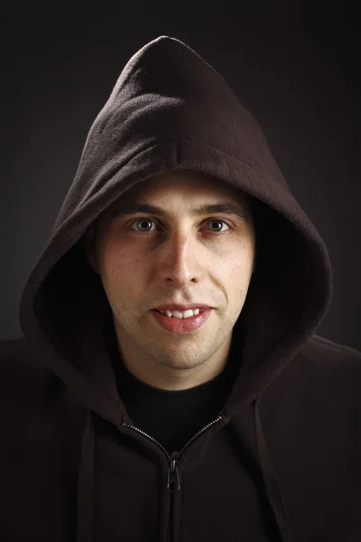 Άνθρωπος φθορά hoodie πορτρέτο — Φωτογραφία Αρχείου