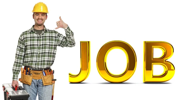 Handyman e background di lavoro — Foto Stock