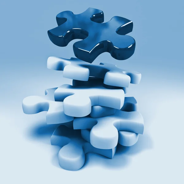 Jigsaw puzzle 3d — Stockfoto