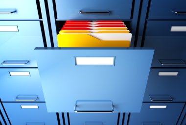 File cabinet and folder clipart