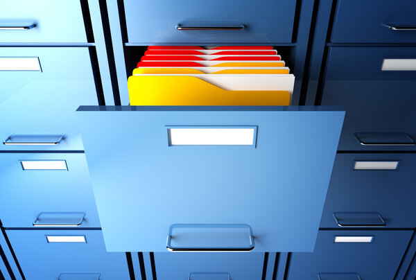 File cabinet and folder