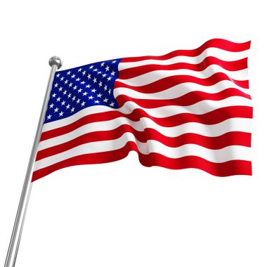 American flag 3d clipart