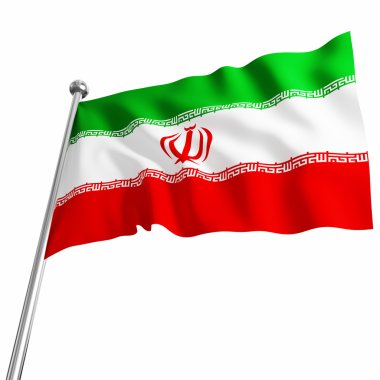 Iranian flag 3d clipart