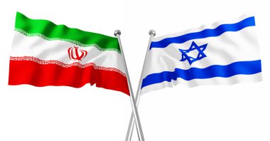 Israel and iran flag clipart