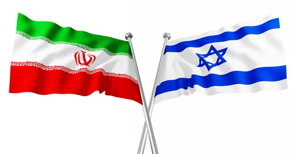 Israel and iran flag — Stock Photo, Image