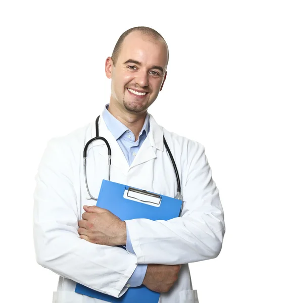 Uśmiechający się młody lekarz — Zdjęcie stockowe