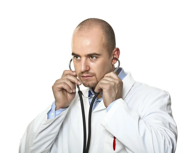Doktor používat stetoskop — Stock fotografie