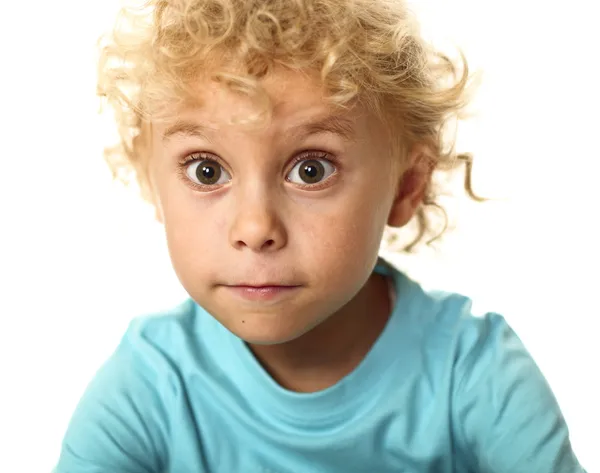 Portret dziecka biały blond — Zdjęcie stockowe