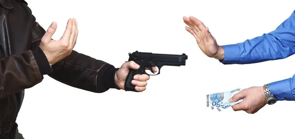 Armed robbery background — Stock Photo, Image