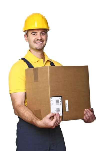 Labor with box — Stock Photo, Image
