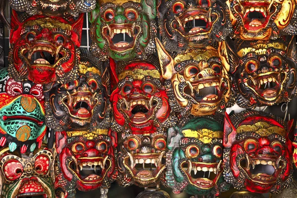 Wooden thai mask — Stock Photo, Image