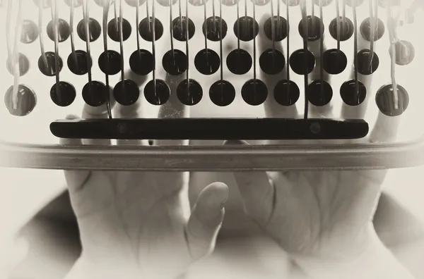 Máquina de escrever vintage fundo — Fotografia de Stock