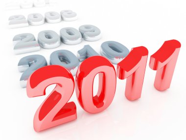 Kırmızı 2011 yeni yıl arka plan