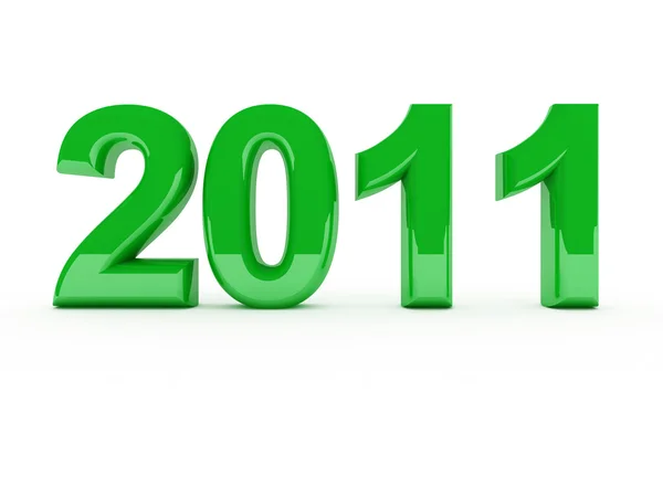 Grön 2011 nytt år — Stockfoto