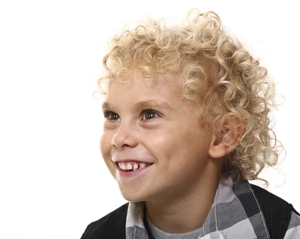 Porträtt av ung blond pojke — Stockfoto