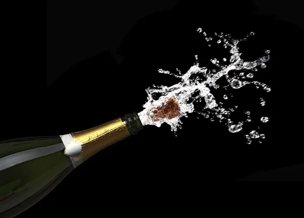 Poppar champagne kork — Stockfoto