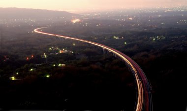 Highway at Dusk clipart