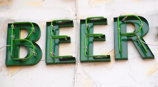 Sign Advertising Beer — Stock Photo, Image