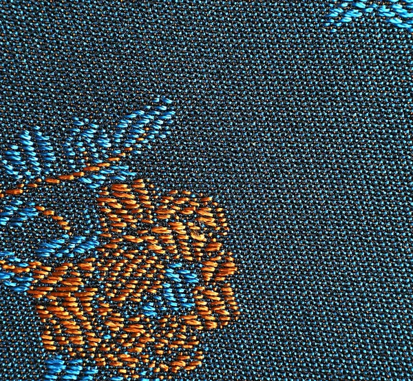 Крупный план голубой ткани — стоковое фото
