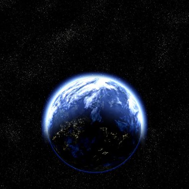 Earth planet in space clipart