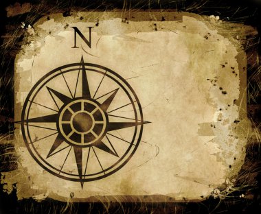 North compass map arrow clipart