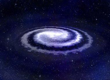 Spiral vortex galaxy in space clipart