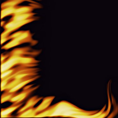 Flames on black clipart