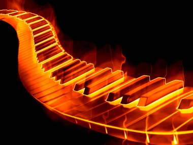 Keyboard on fire clipart