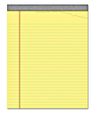 Yellow notepad clipart