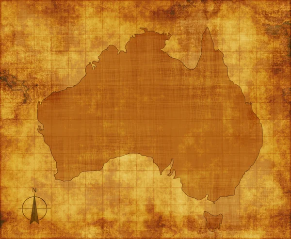 ऑस्ट्रेलिया नकाशा — स्टॉक व्हेक्टर