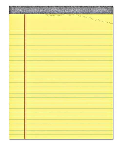 Yellow notepad — Stock Vector