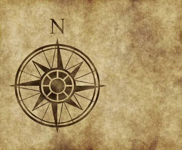 Północ strzałka kompas mapa — Wektor stockowy