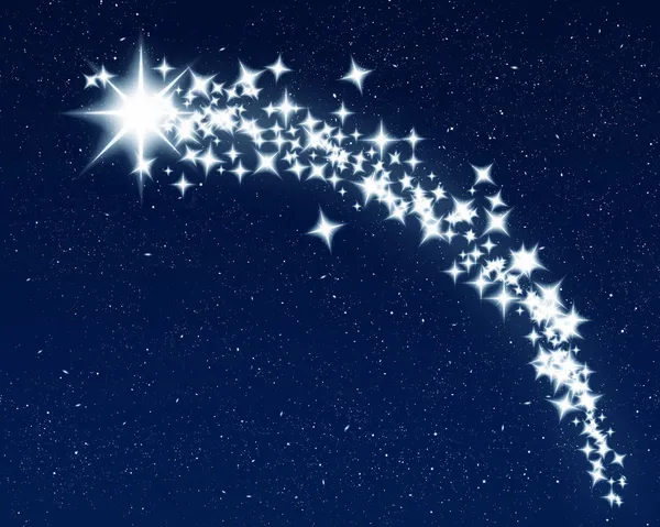 Natal desejando estrela cadente — Vetor de Stock