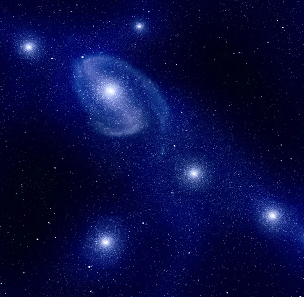 Nebulosa e galassia nello spazio — Vettoriale Stock