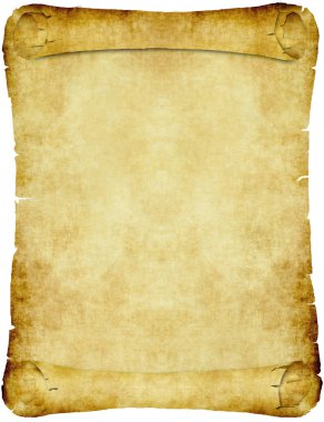 Vintage parchment paper scroll clipart