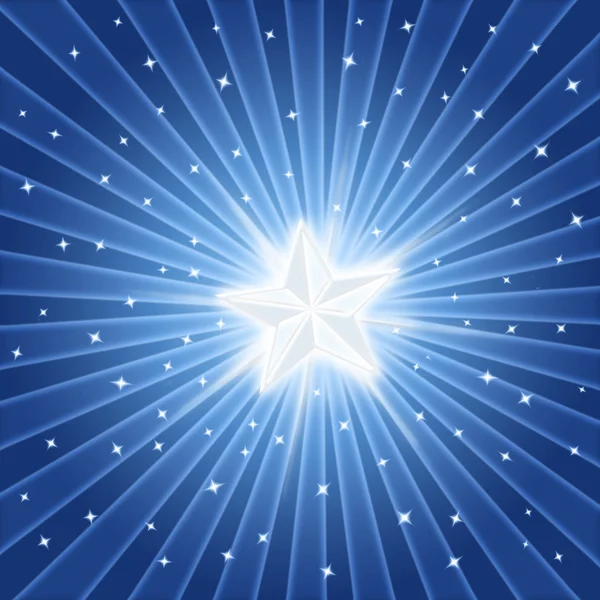 Ljusa blanka stjärnan — Stock vektor