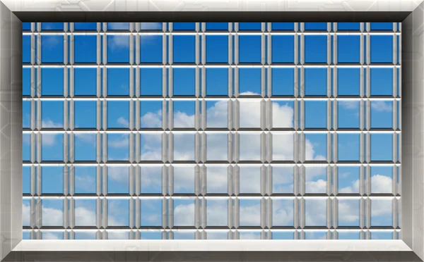 Ciel bleu à travers les barres — Image vectorielle