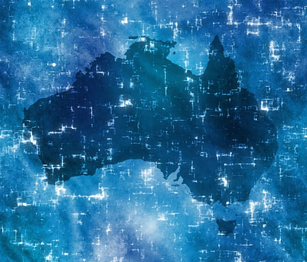 ハイテクのオーストラリア地図 — ストックベクタ