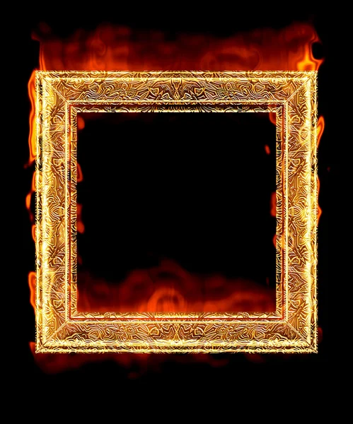 Rode hete brand frame — Stockvector