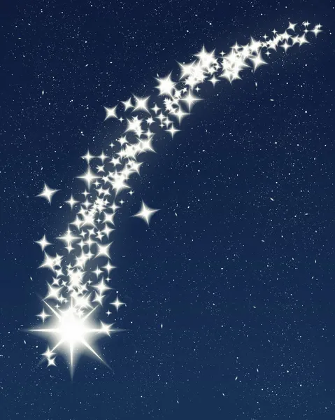Shiny shooting star — Stock Vector