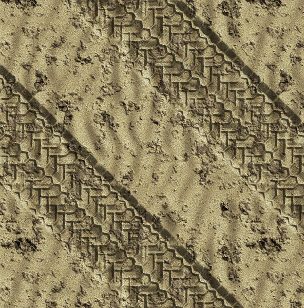 stock vector Sand tracks
