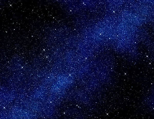 Boşluk veya gece gökyüzünde yıldızlar — Stok fotoğraf