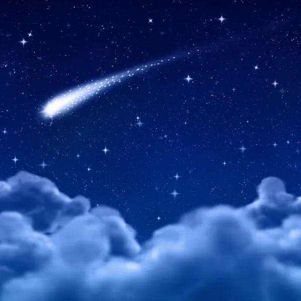 Espacio o cielo nocturno a través de nubes — Foto de Stock